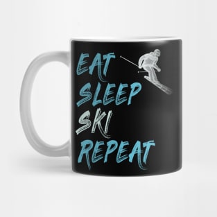 eat sleep ski repeat Mug